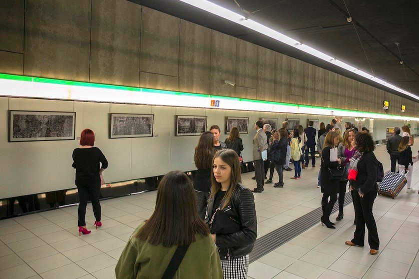 Exposicion Trasfusiones del Extrarradio Metro de Malaga