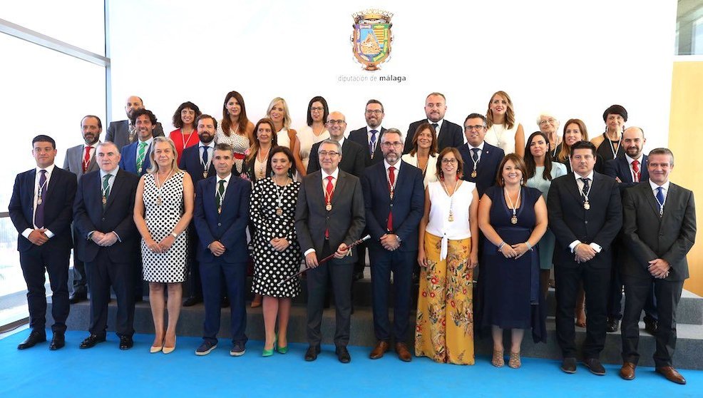 Foto de la corporación provincial de la Diputación de Málaga julio 2019
