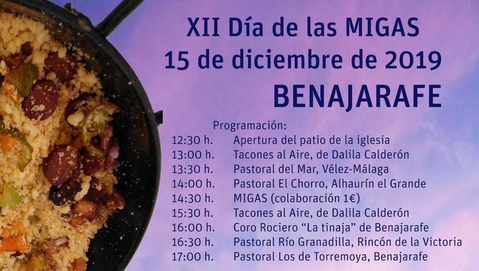 Cartel del Día de las Migas de Benajarafe