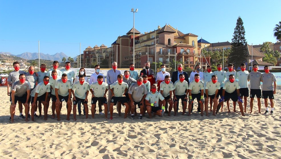 Selección española absoluta fútbol playa en Torrox Costa
